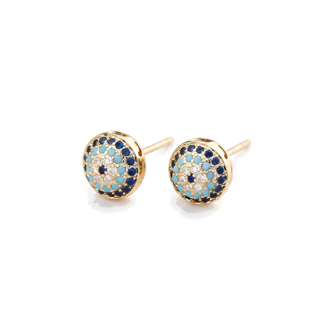 Blue Evil Eye Studs