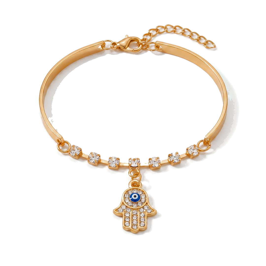 Blue Evil Eye Hamsa Bracelet
