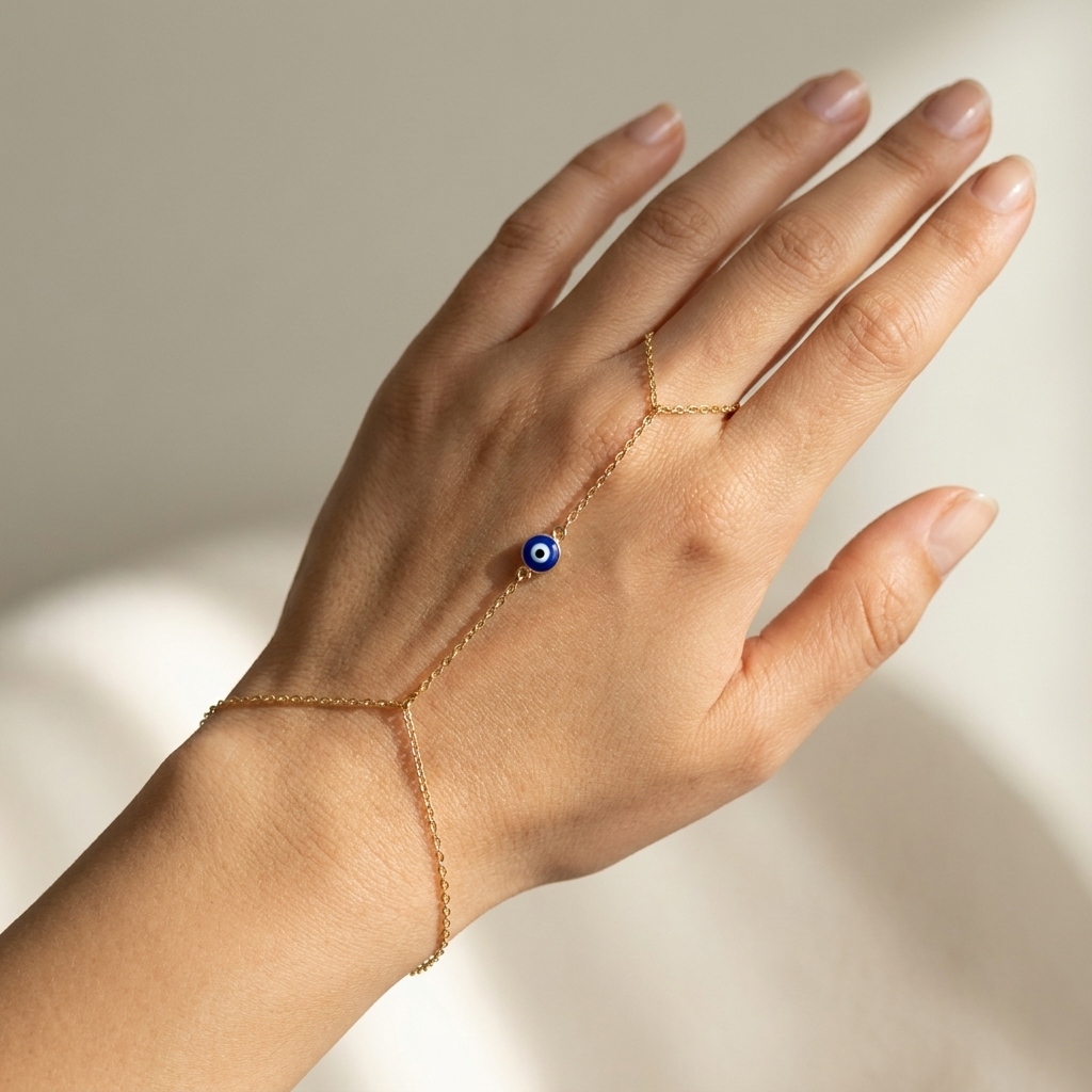 Blue Evil Eye Hand Chain