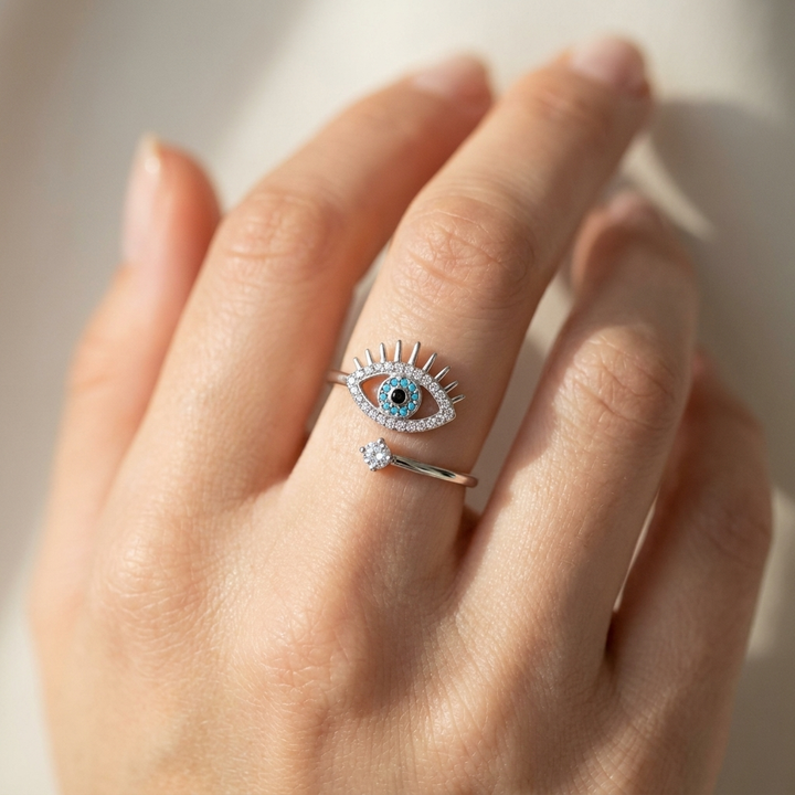 Blue Evil Eye Ring