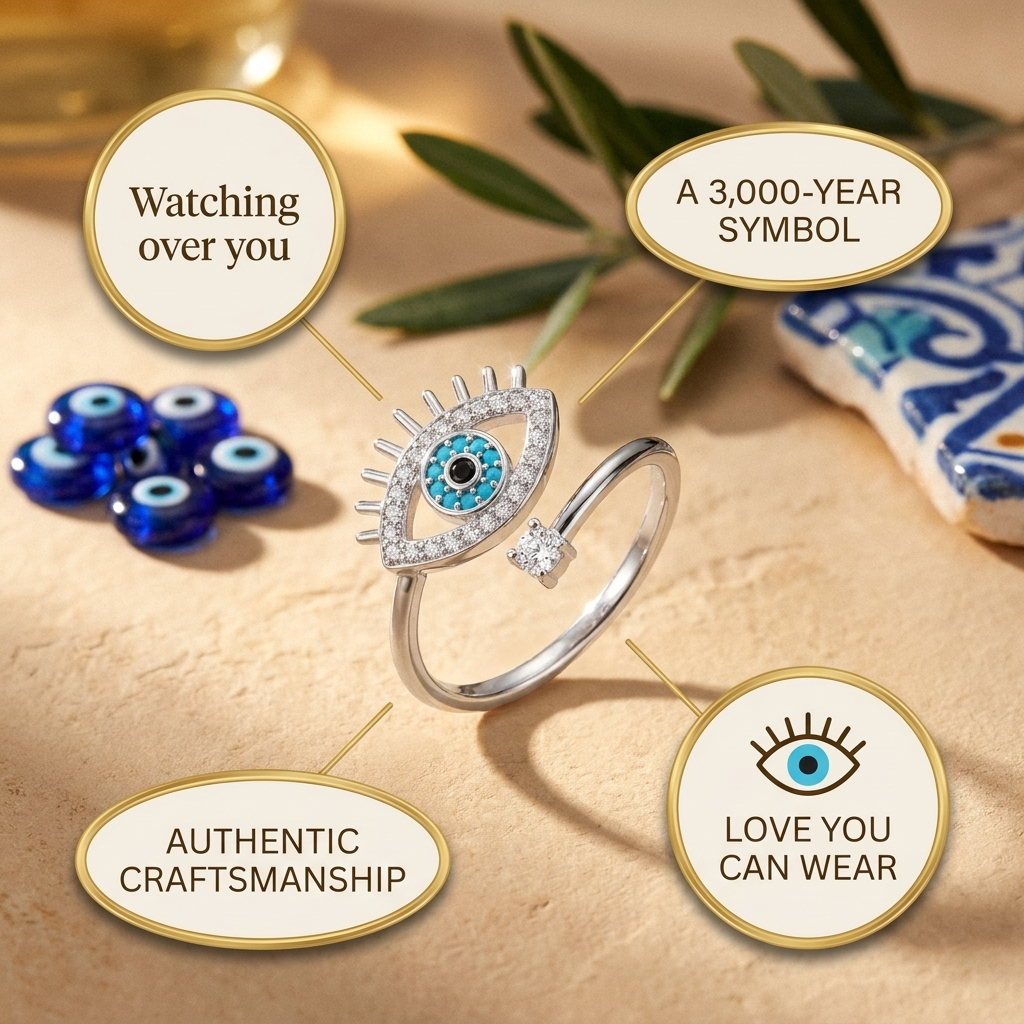 Blue Evil Eye Ring