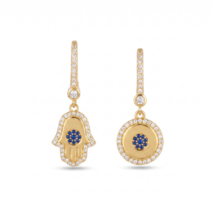 Gold Evil Eye Earrings