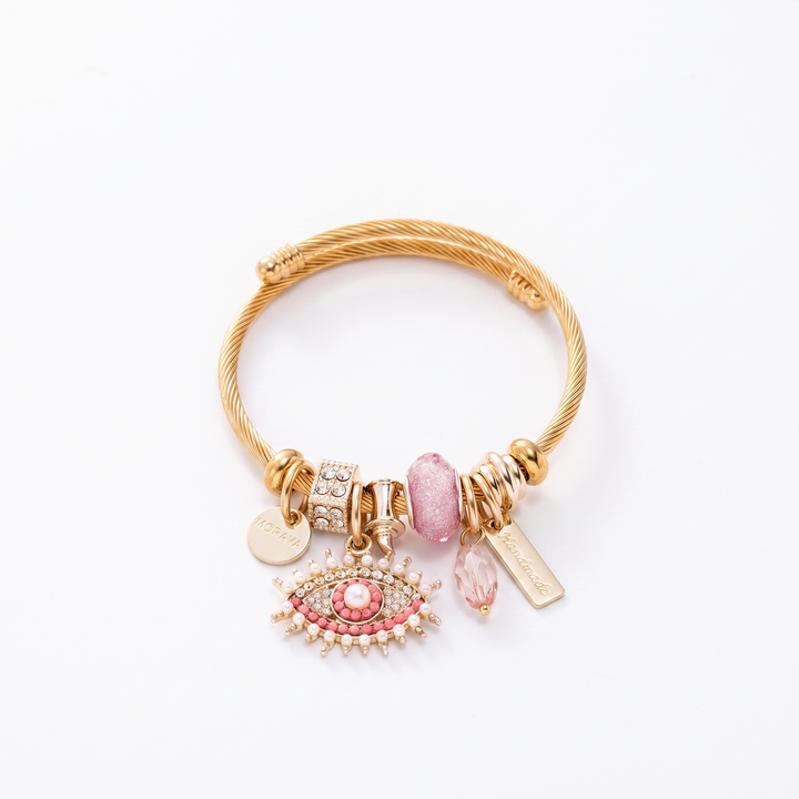 Gold Evil Eye Bangle