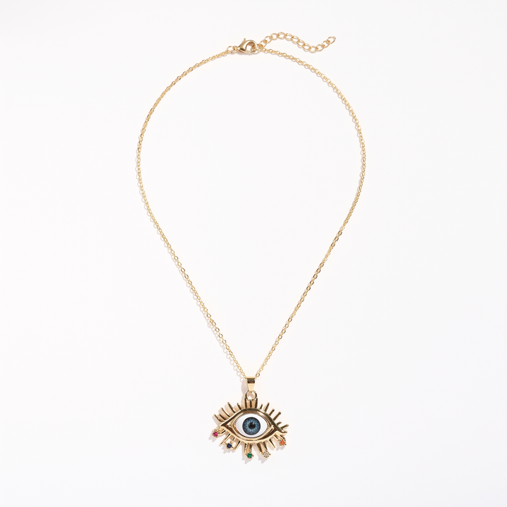 Gold Evil Eye Necklace