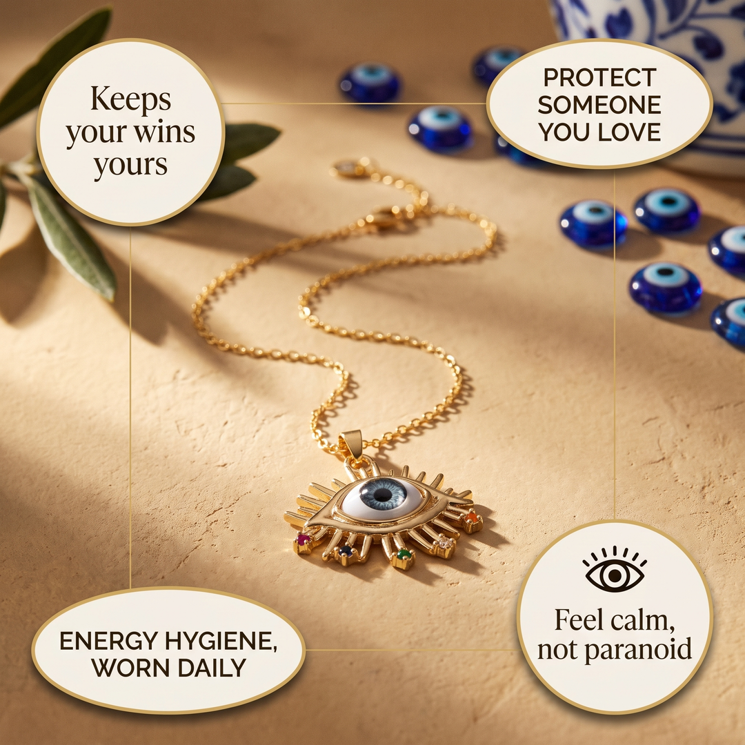 Gold Evil Eye Necklace