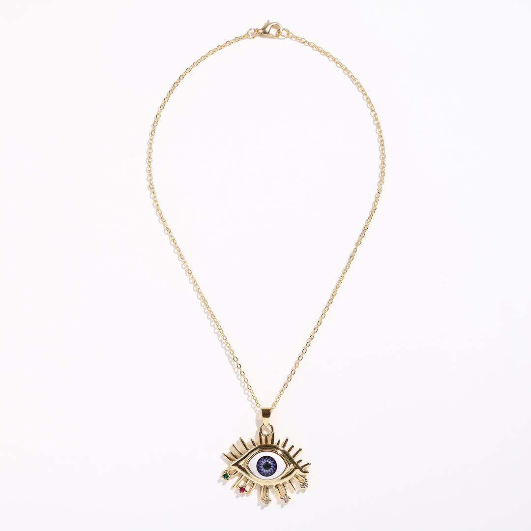 Gold Evil Eye Necklace