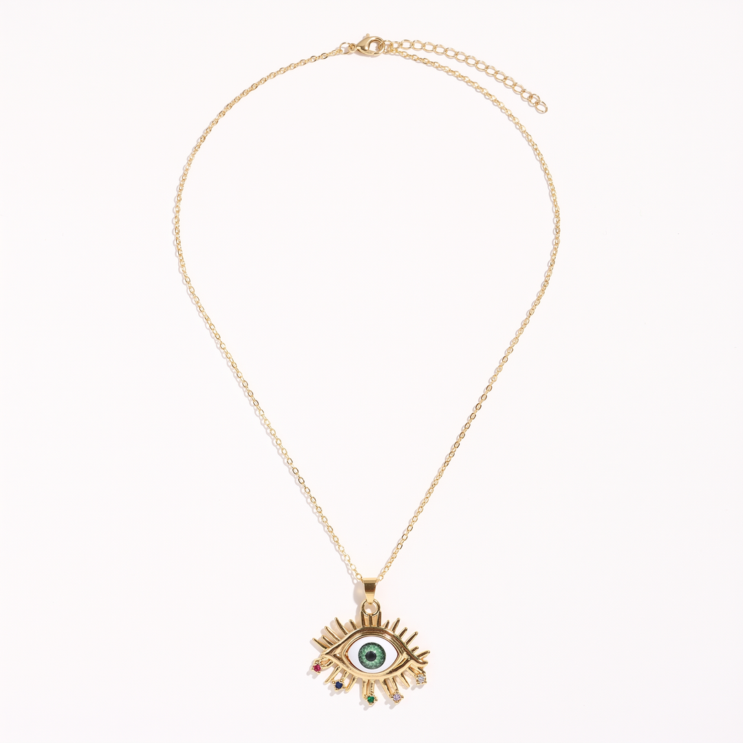 Gold Evil Eye Necklace