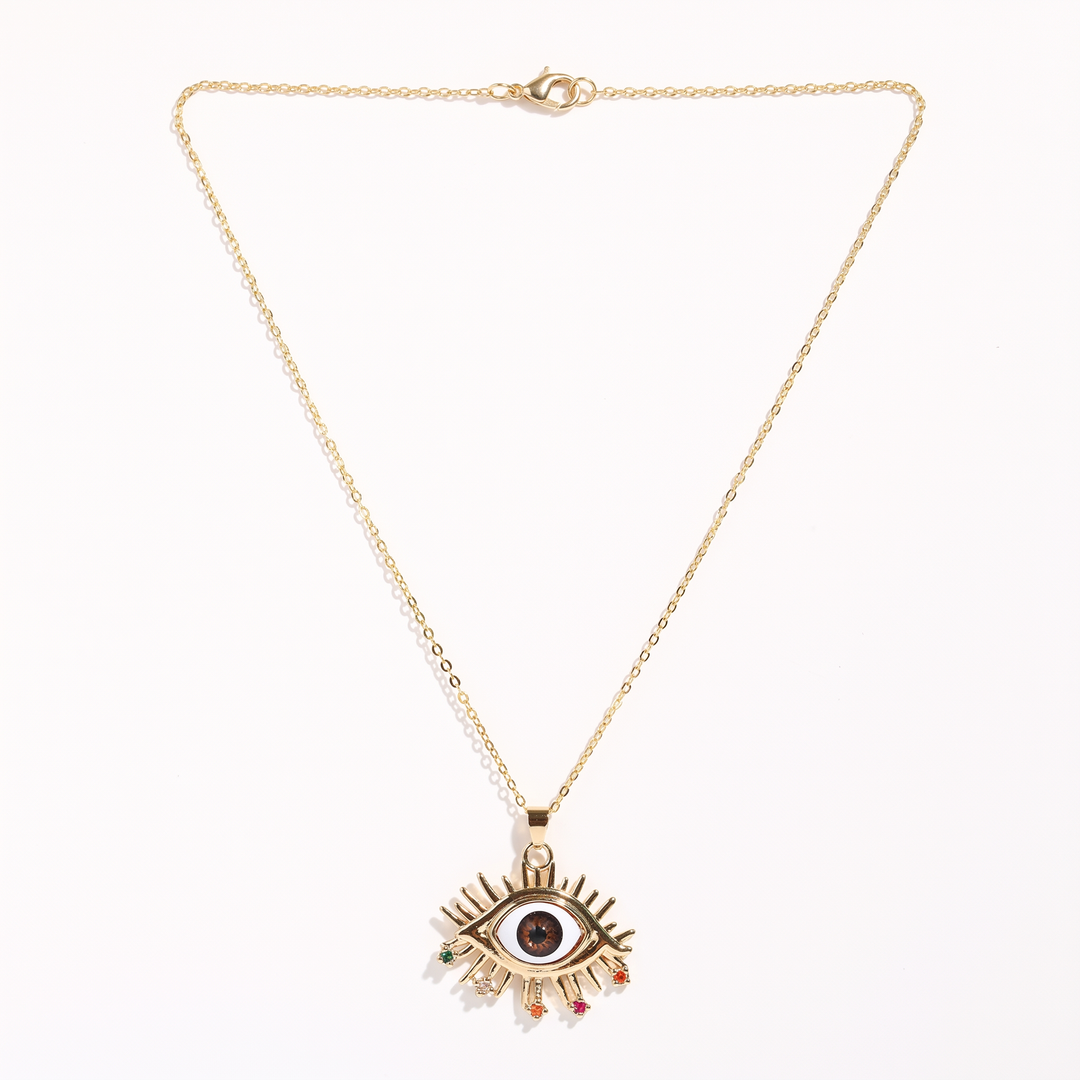 Gold Evil Eye Necklace