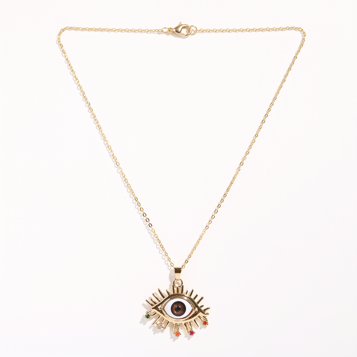 Gold Evil Eye Necklace