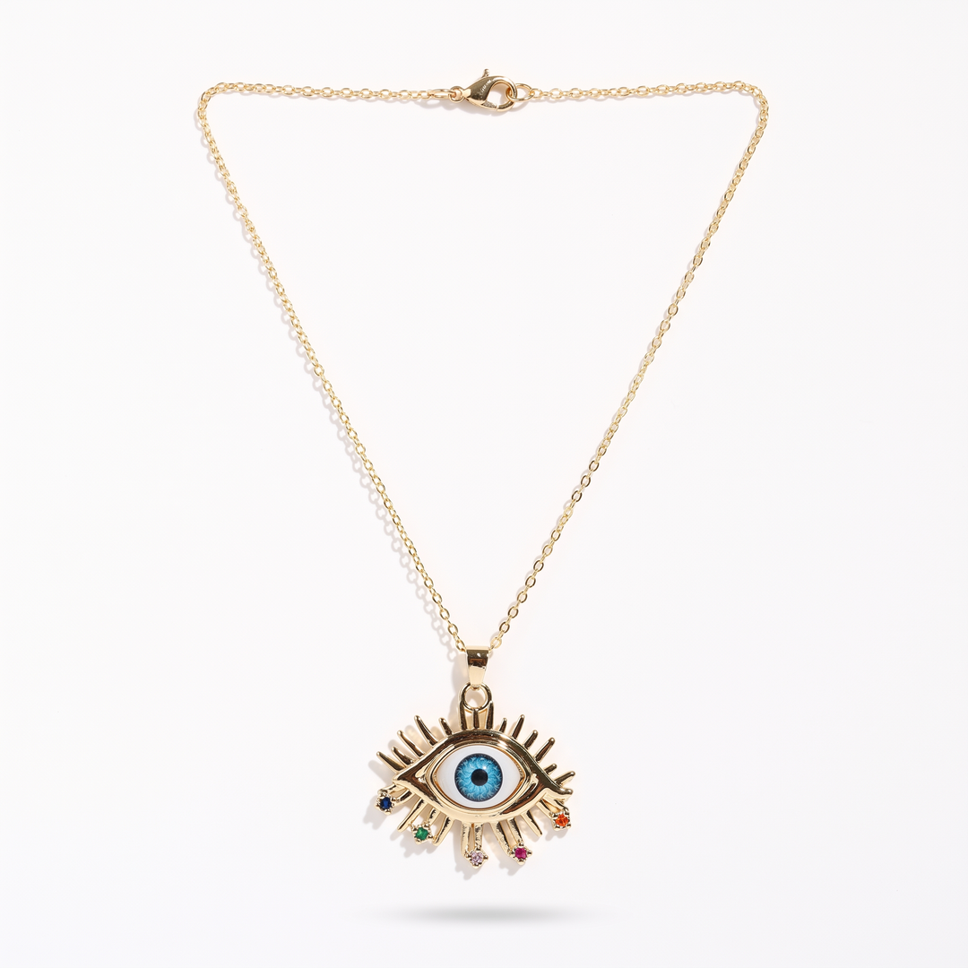 Gold Evil Eye Necklace