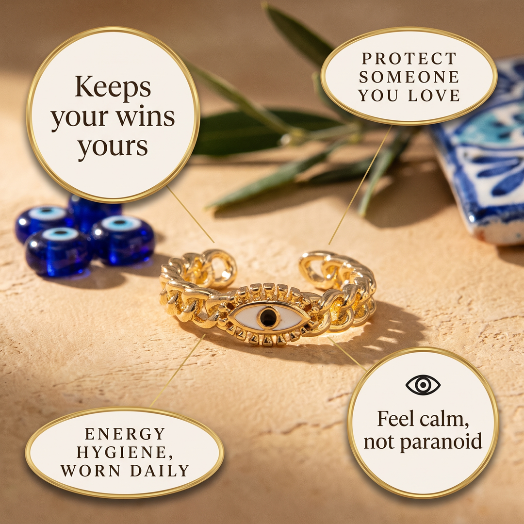 Gold Evil Eye Ring