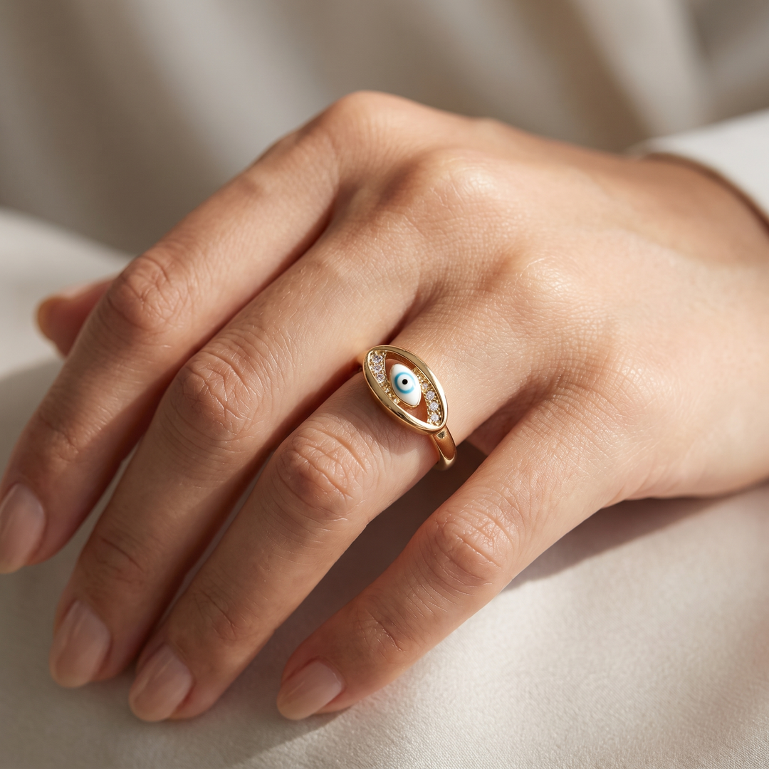 Blue Evil Eye Ring