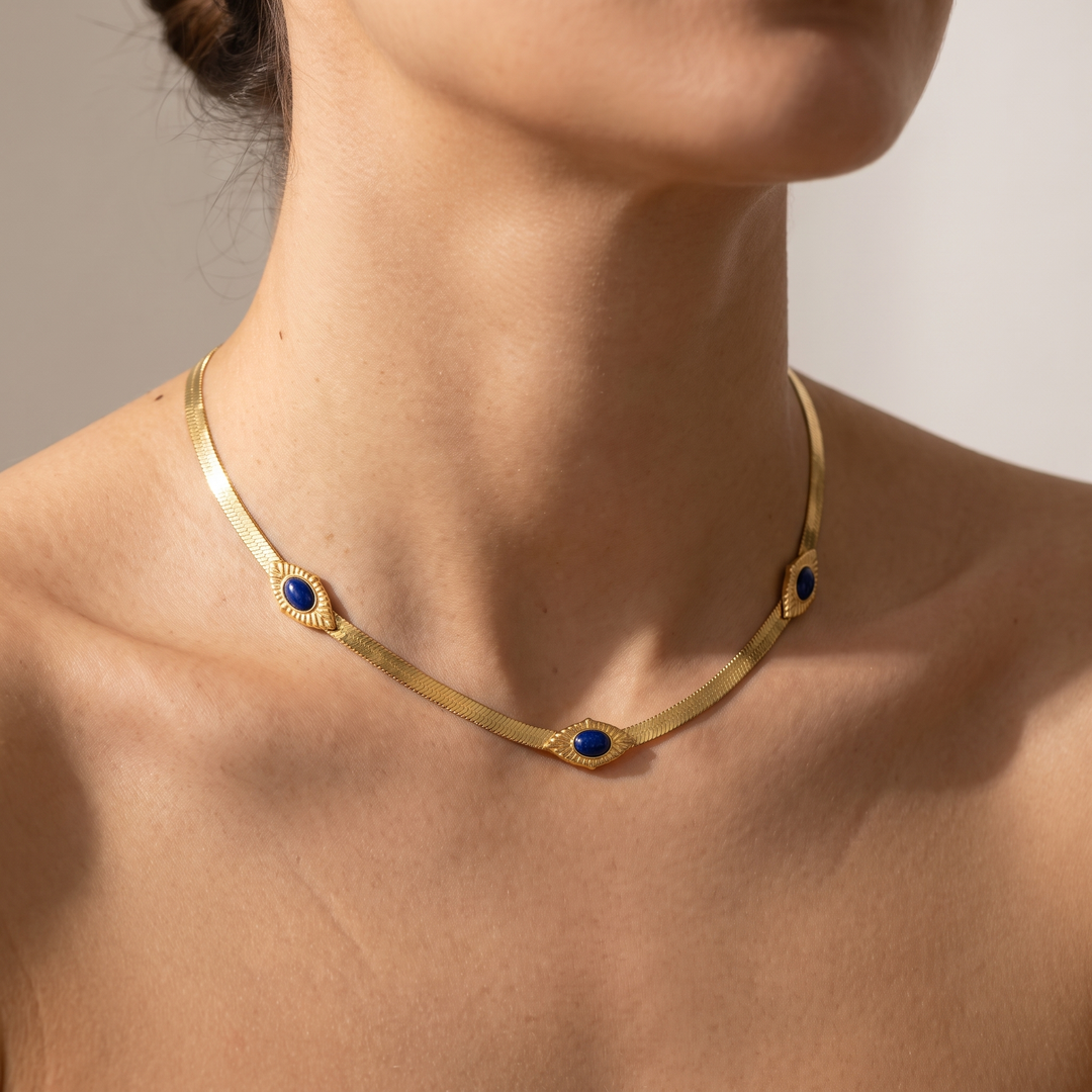 Gold Evil Eye Choker