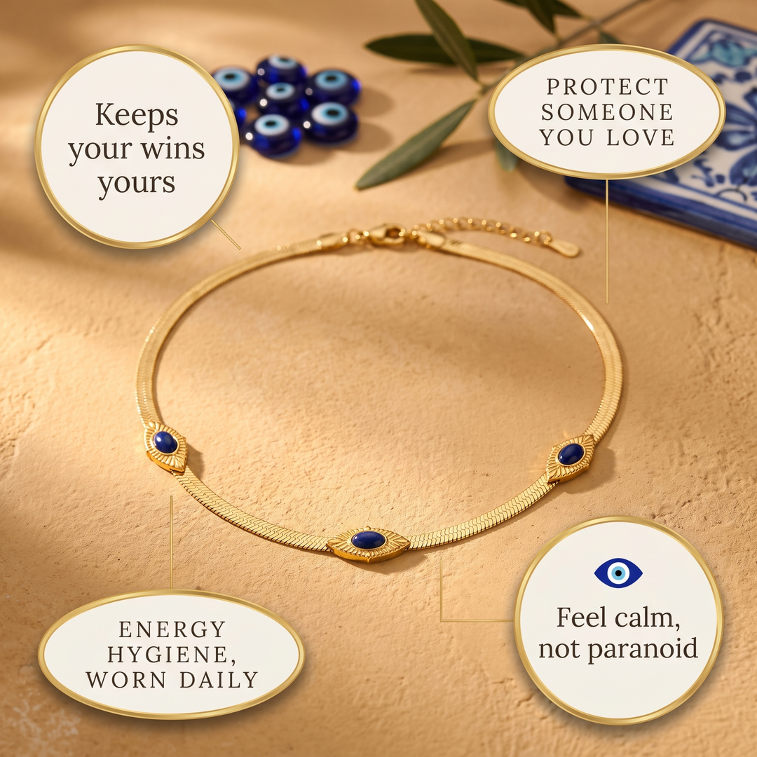 Gold Evil Eye Choker