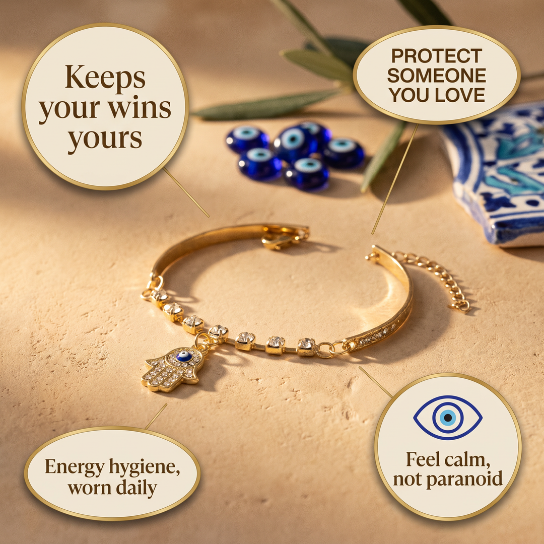 Blue Evil Eye Hamsa Bracelet