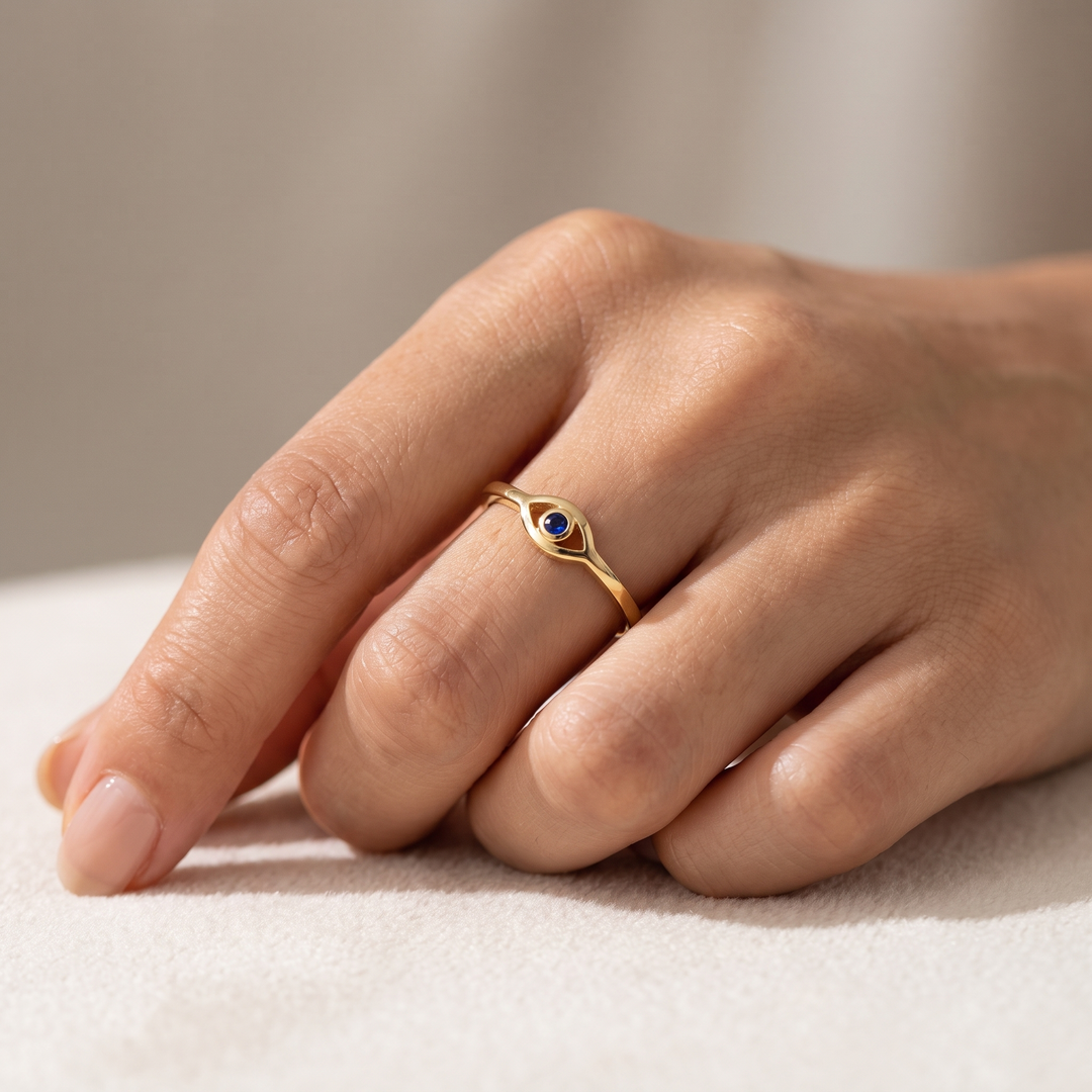 Blue Evil Eye Ring