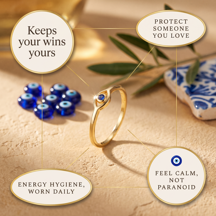 Blue Evil Eye Ring